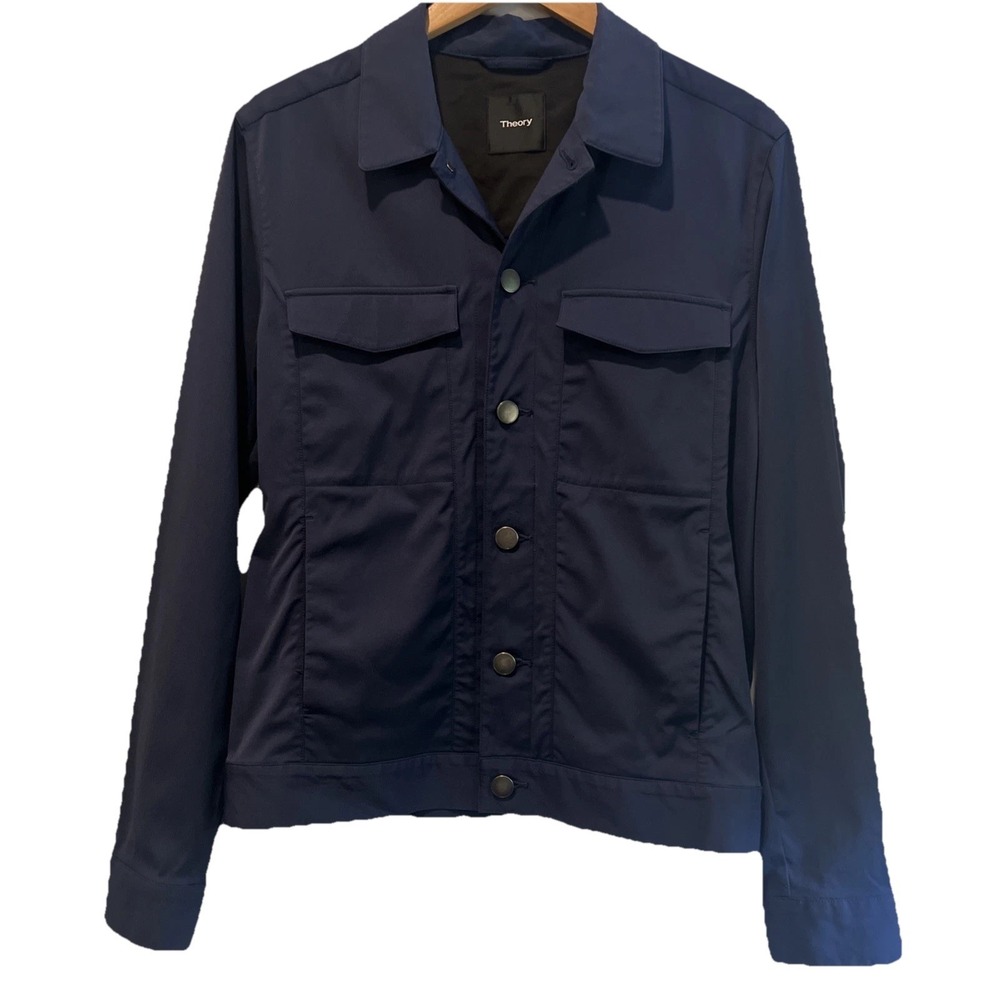 Theory Navy Utility Jacket Women's Size Lightweight Field Coat